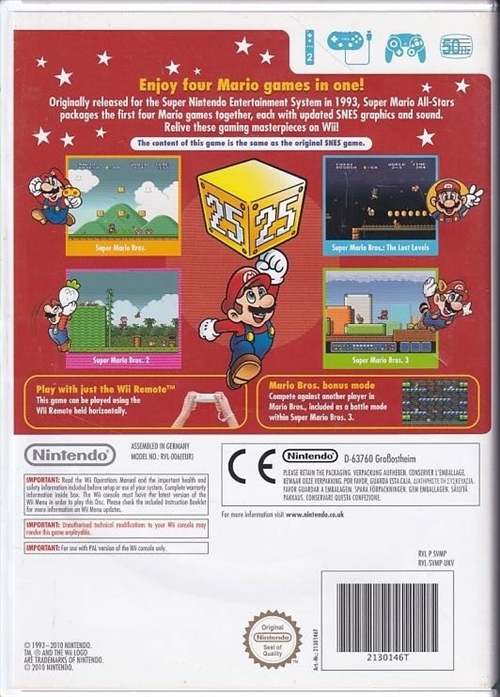 Super Mario All Stars - Wii (B Grade) (Genbrug)